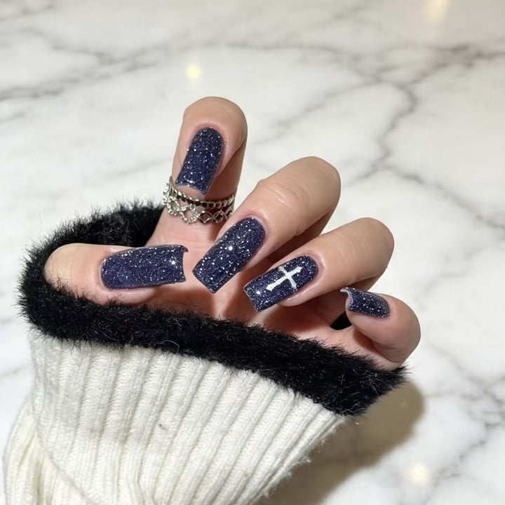 Premium Glittery Press-On Nail Art Kalsten