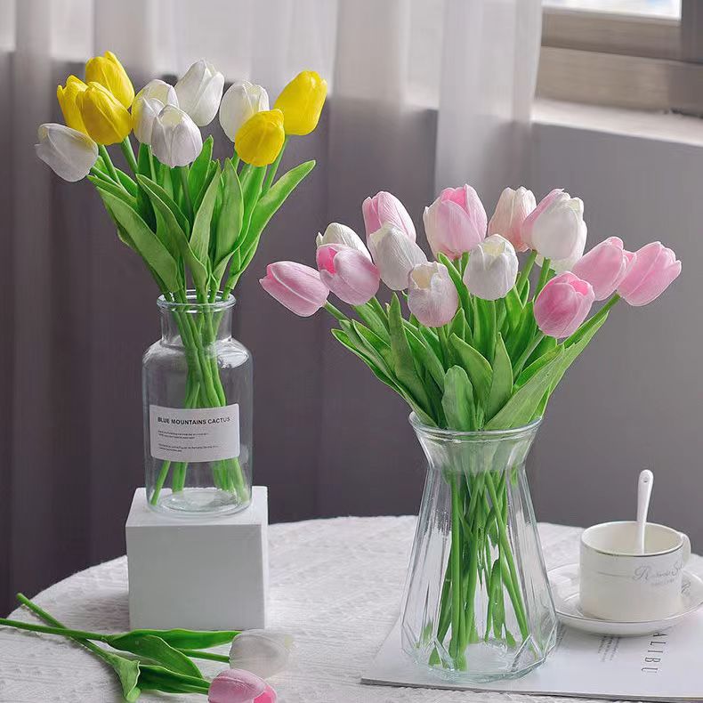 Realistic Faux Tulip Bouquet