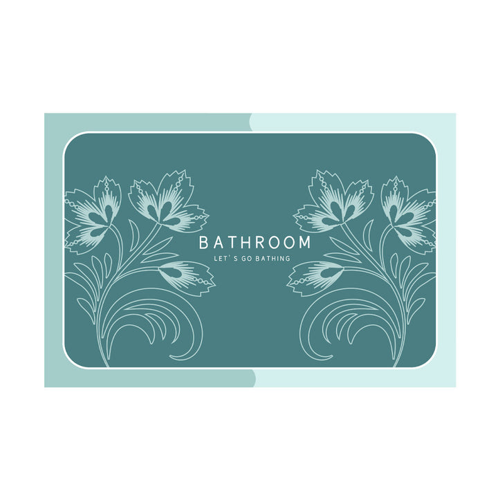 Elegant Floral Bathroom Mat Kalsten