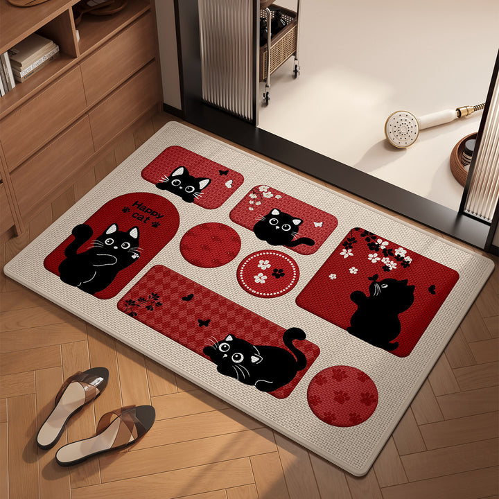 Cat-Themed Decorative Indoor Mat
