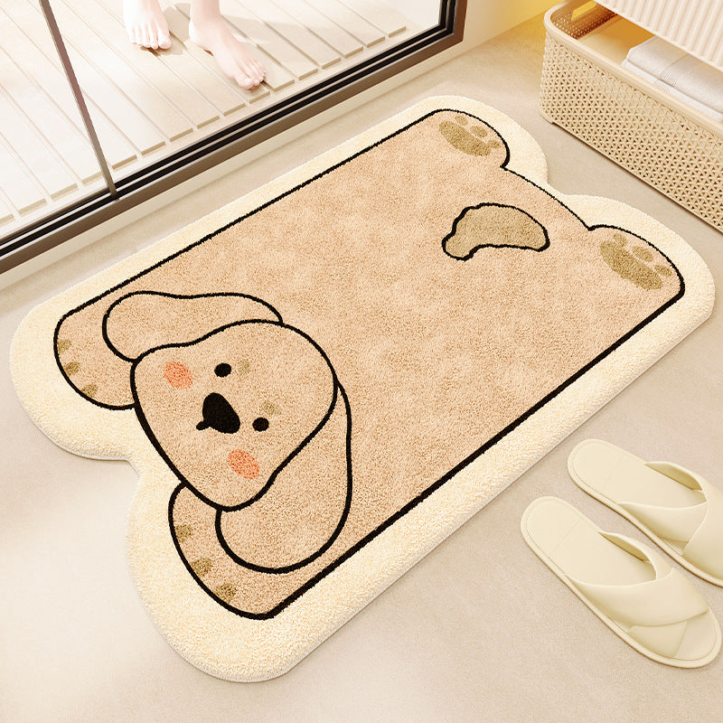 Cartoon Animal-Themed Bath Mat Kalsten
