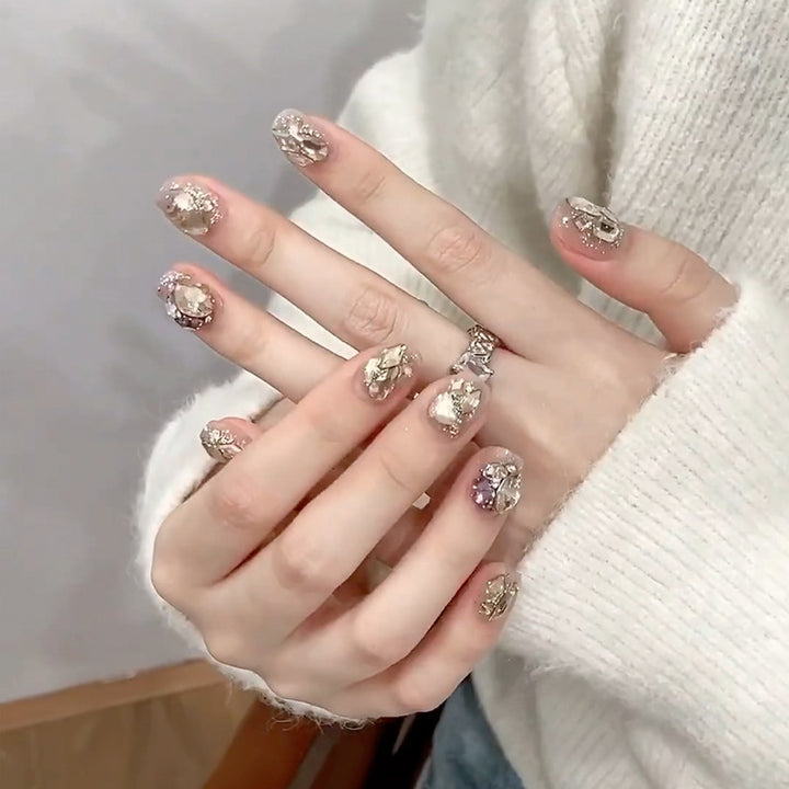 Premium Glossy Almond-Shaped Press-On Nails Kalsten 1789388672