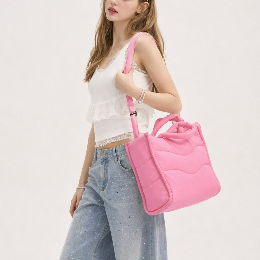 Structured Quilted Tote Bag