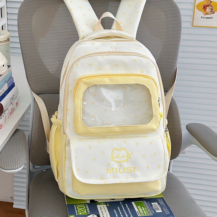 Cute Cartoon-Theme Transparent Window Backpack Kalsten