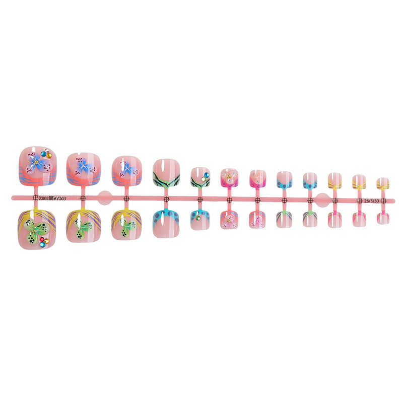 Creative nail art set with cheerful butterfly designs Kalsten