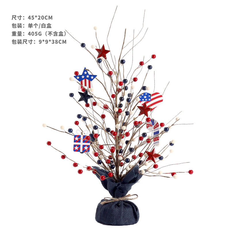 Unisex rustic table arrangement with star and berry branches as focal decoration Kalsten