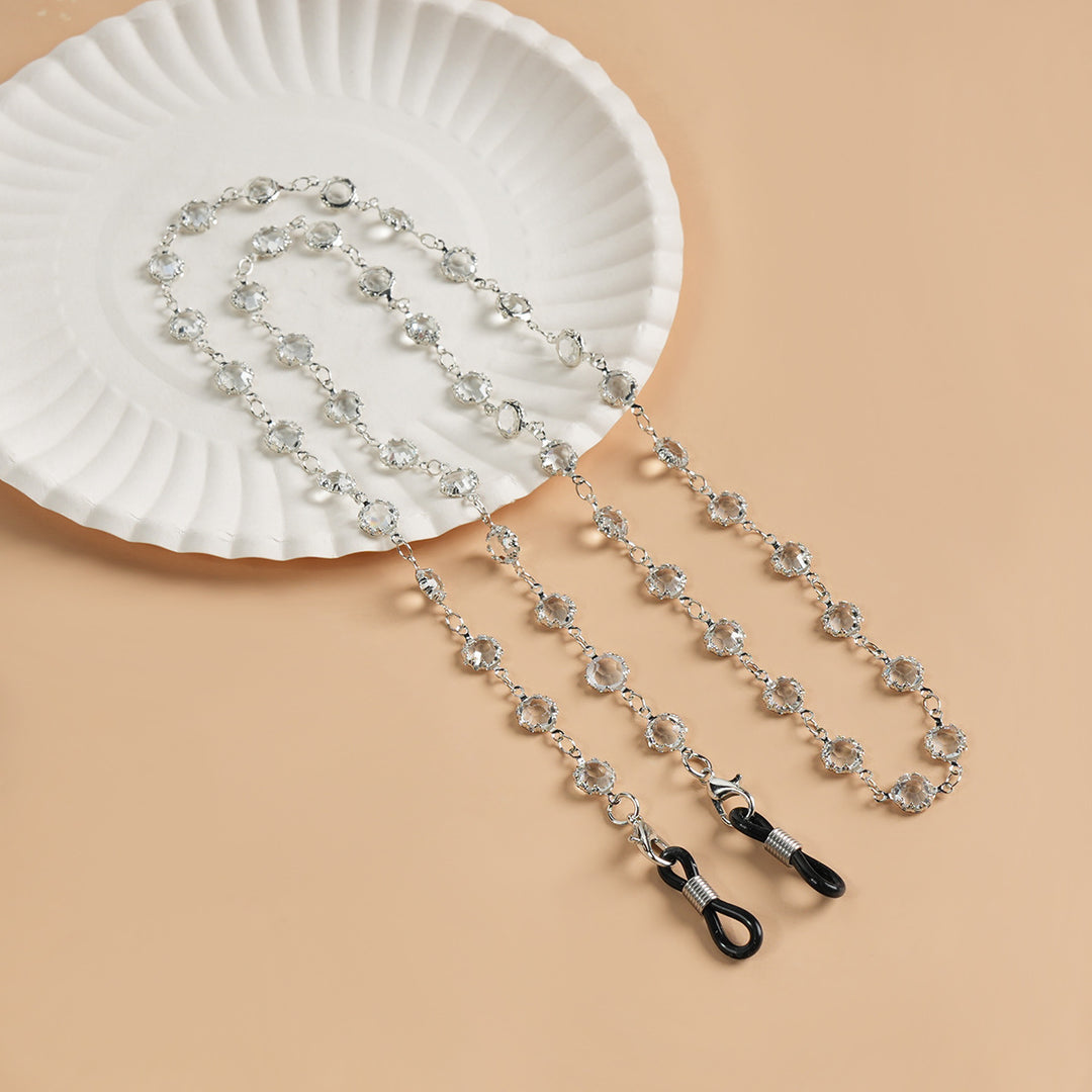 Gemstone-Embellished Eyewear Chain Kalsten