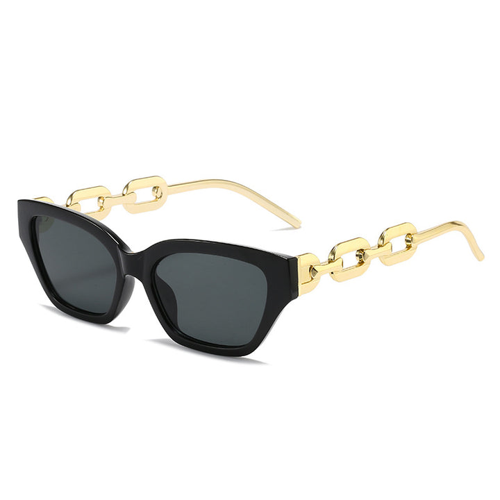 Ladies fashionable Cat-Eye sunglasses with luxurious chain frame Kalsten
