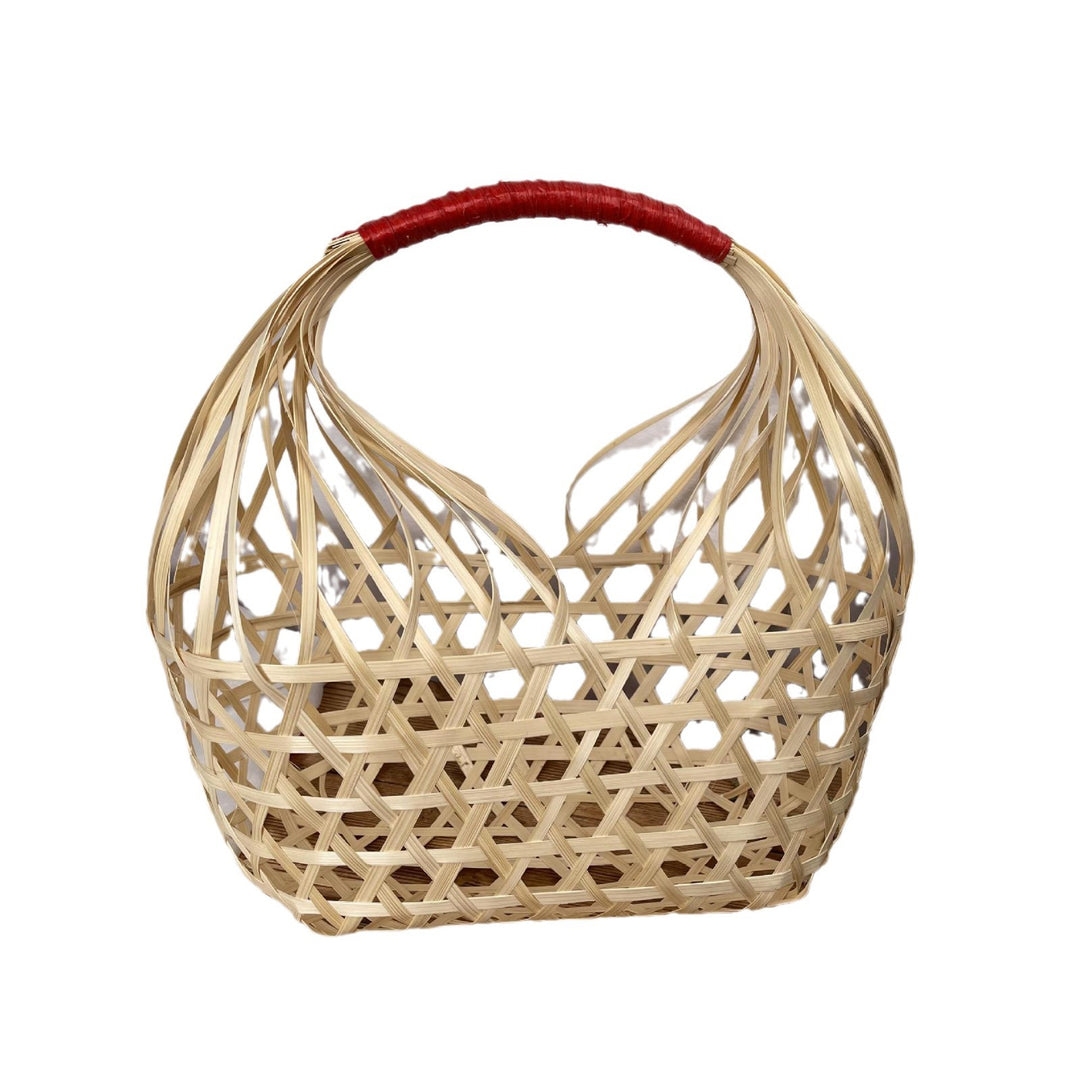 Ladies Handwoven Shopping Basket with Stylish Handle Kalsten