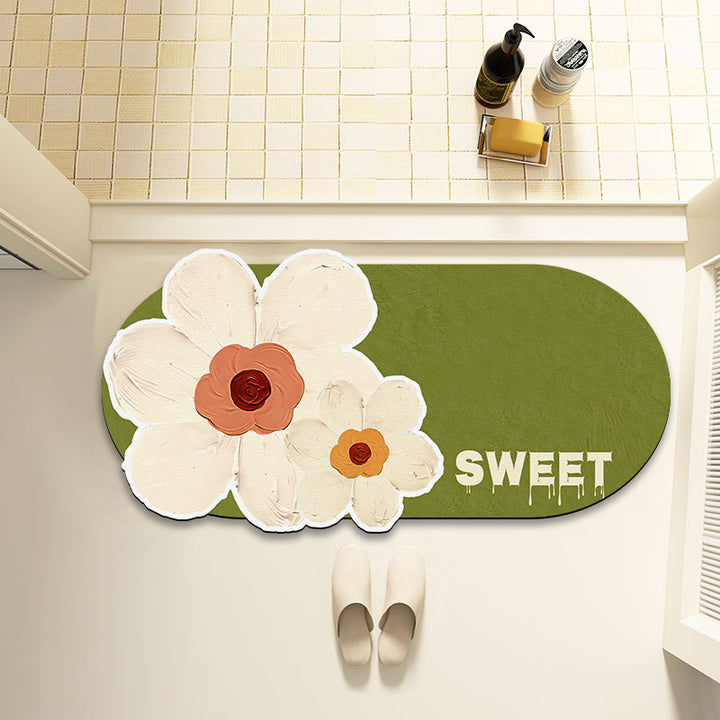 Decorative Floral Welcome Mat
