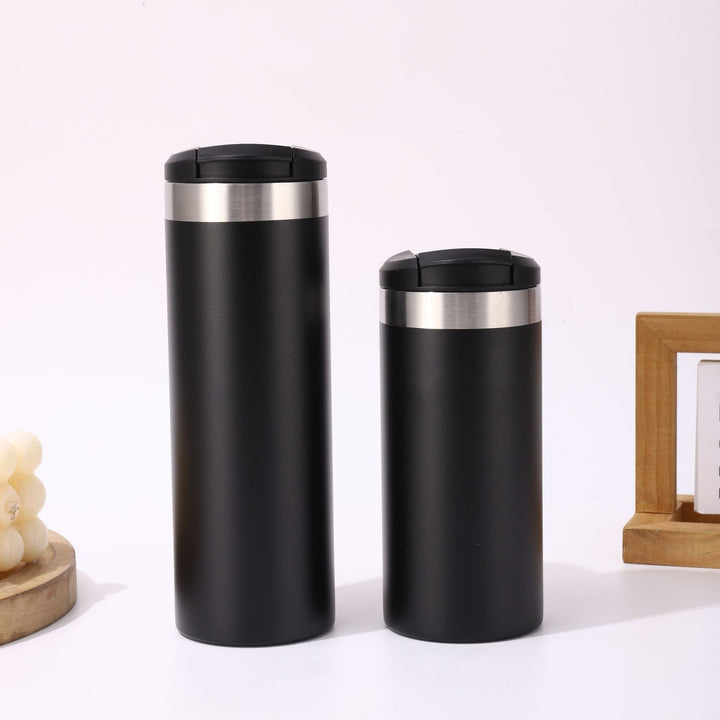 Insulated Stainless Steel Travel Tumbler With Flip Lid And Vacuum Double Wall