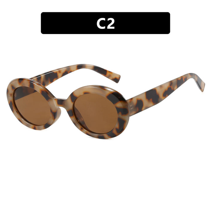 Women's round sunglasses with elegant plastic frame and UV protection Kalsten
