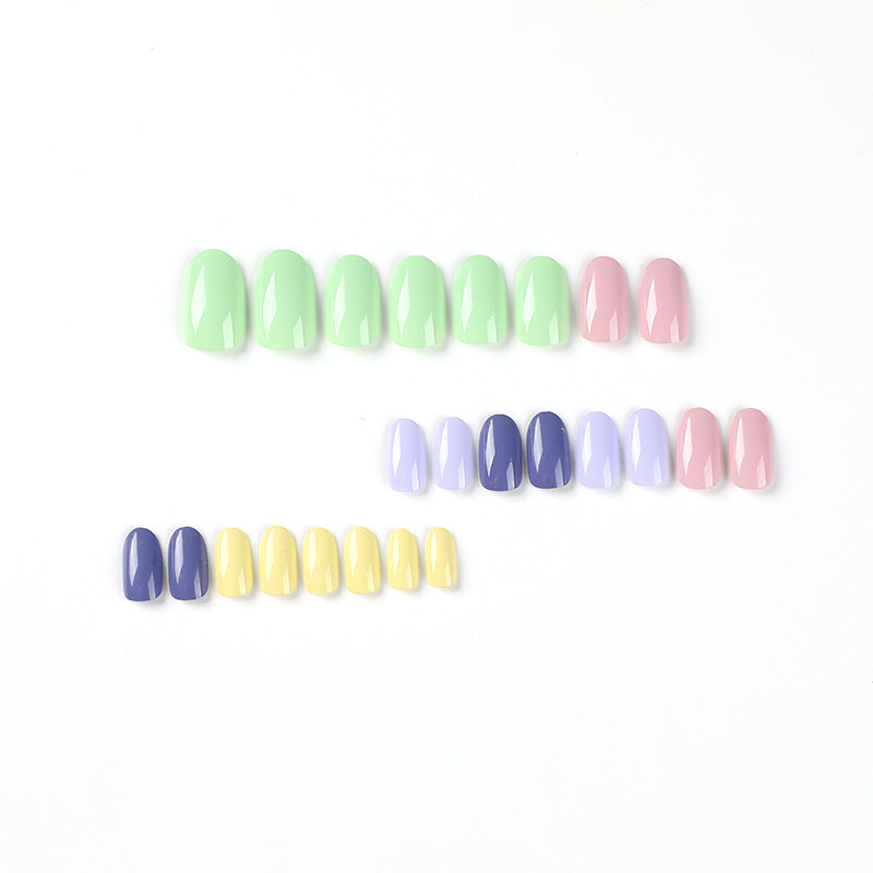 Artistic Nail Art with Soft Colors and High Gloss Finish Kalsten