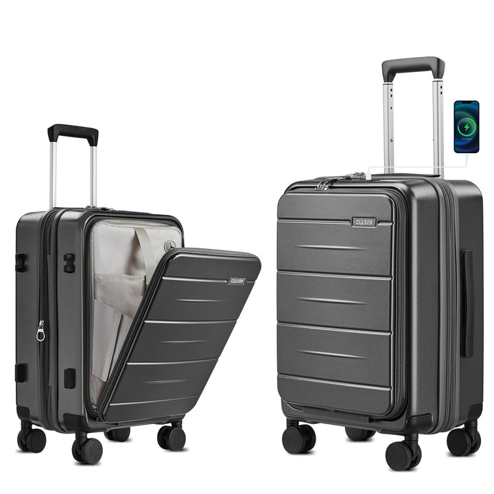 Unisex Smart Hard Shell Cab Carry-On Luggage Kalsten
