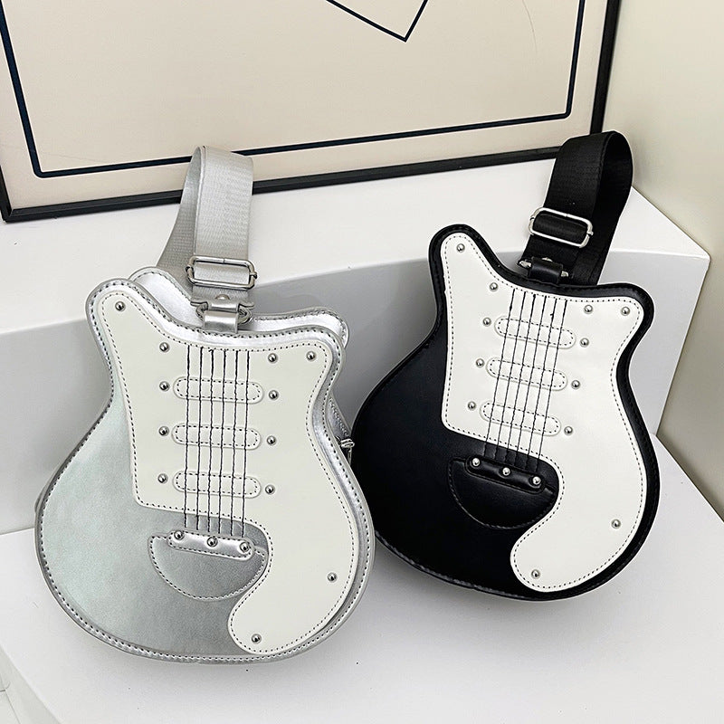 Guitar-Shaped Crossbody Bag