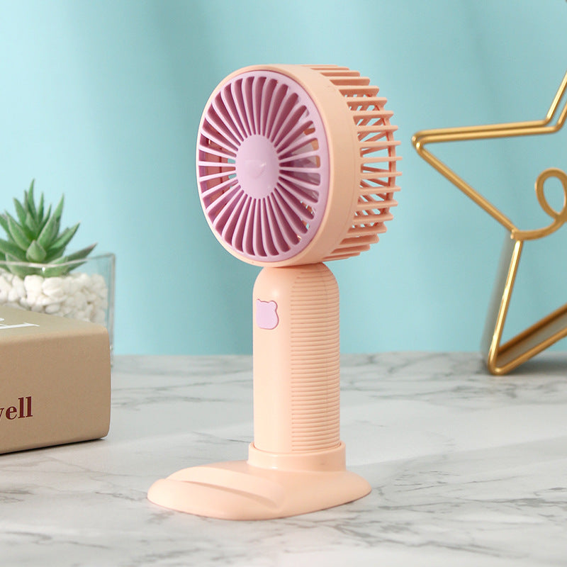 Women's Portable Mini Fan with Creative Kalsten Stand