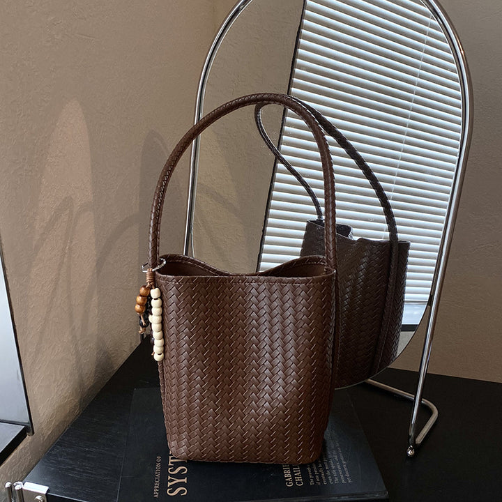 Handcrafted Woven Leather Tote Bag