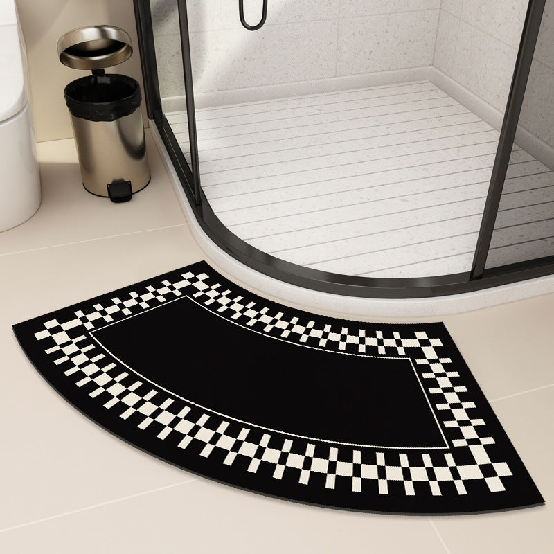 Curved Water-Absorbent Bathroom Mat