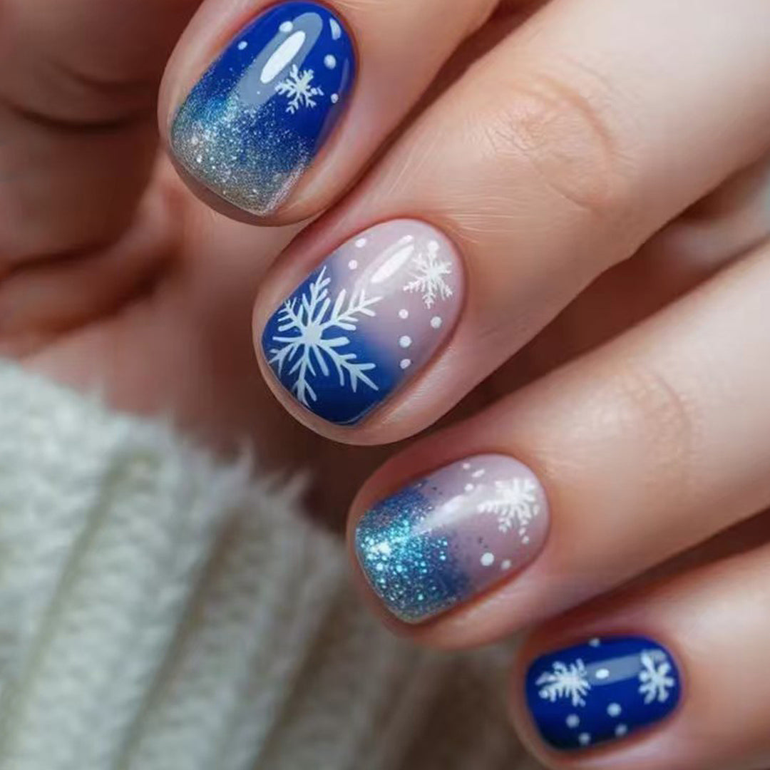 Artificial nails with Elegant Winter Landscape Design Kalsten
