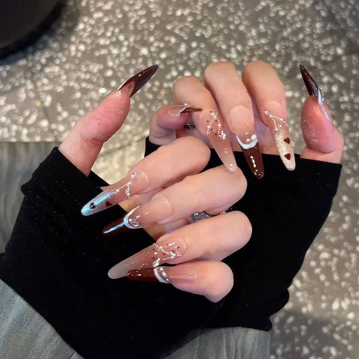 Elegant Floral Design Press-On Nail Extensions Kalsten