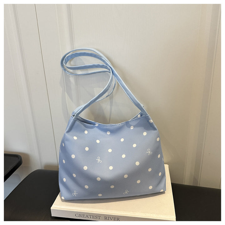 Polka Dot Patterned Handheld Tote Bag