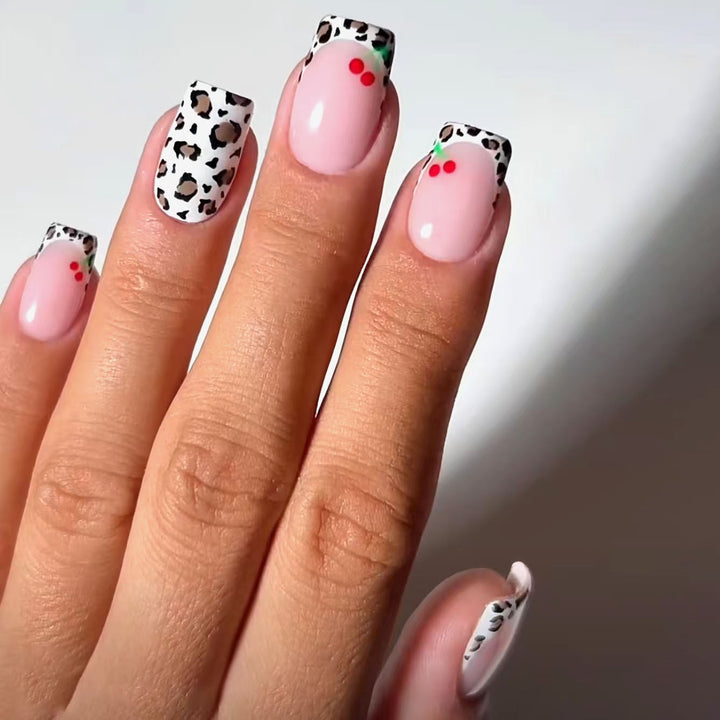 Artistic Leopard Print Nail Design