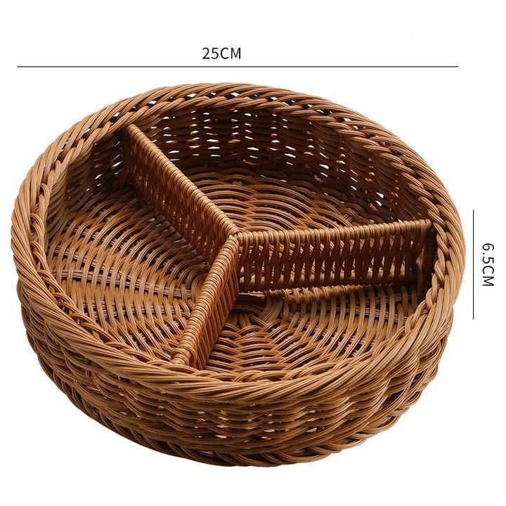 Multi-Sectional Woven Storage Basket Kalsten