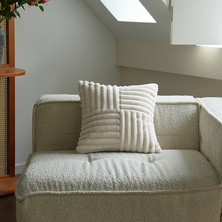 Textured Plush Decorative Cushion