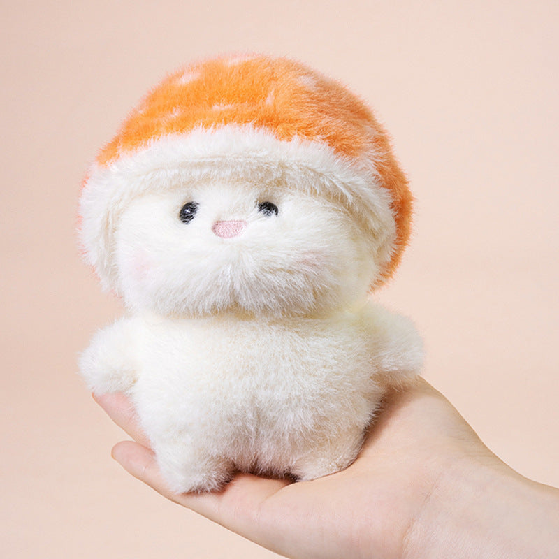Plush Mushroom Buddy Collectible with Removable Faux-Fur Cap and Ultra-Soft Body Kalsten