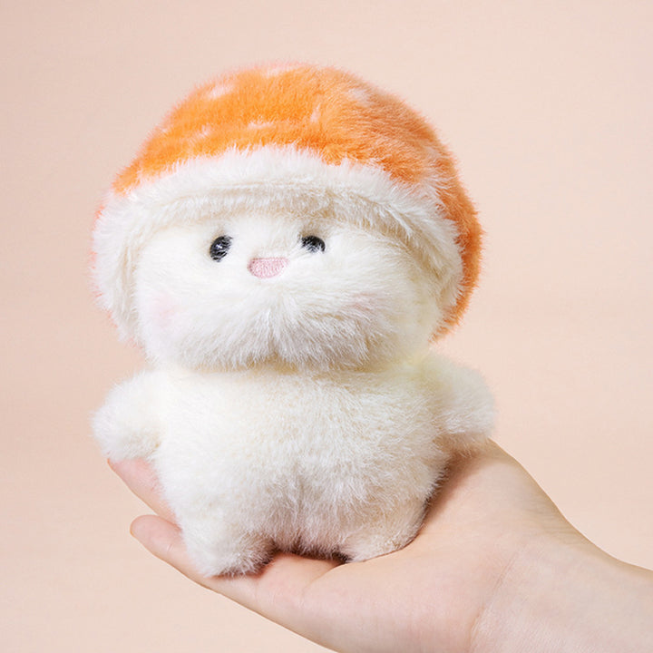 Plush Mushroom Buddy Collectible with Removable Faux-Fur Cap and Ultra-Soft Body Kalsten