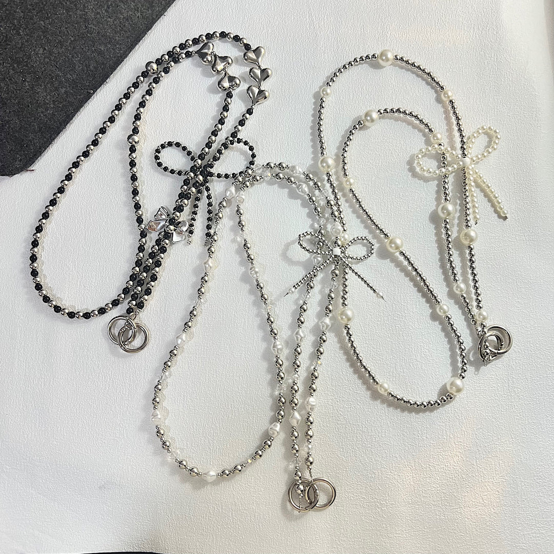 Elegant Pearled Charm Necklace Kalsten