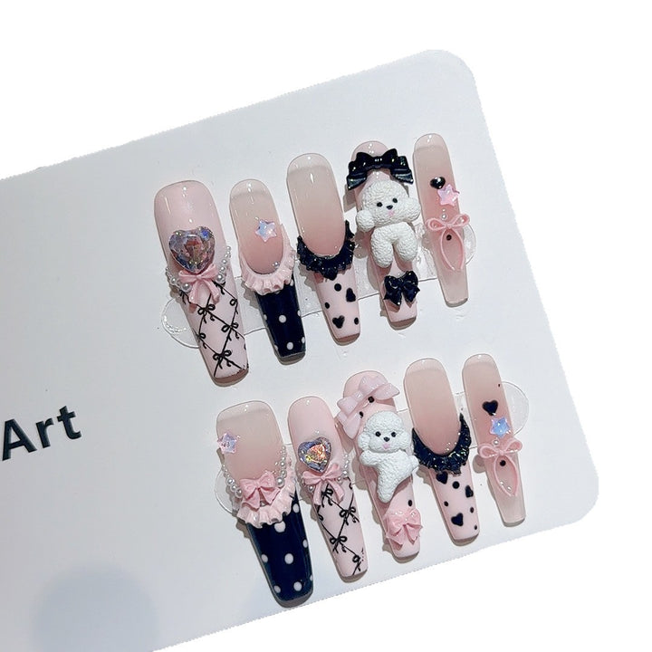 Whimsical 3D Character-Inspired Press-On Nail Art Set