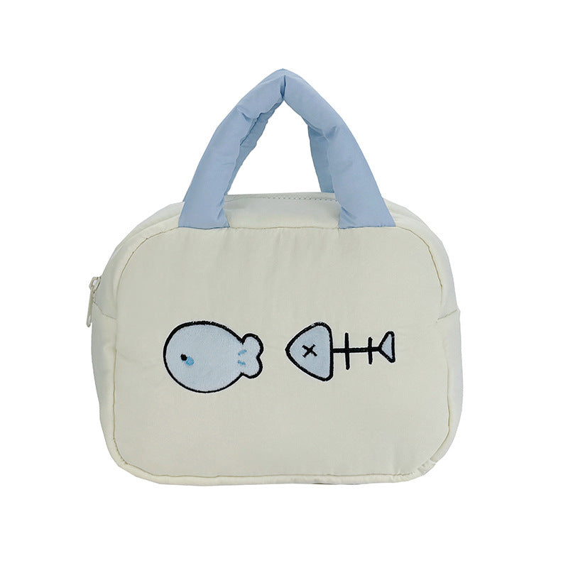 Cute Embroidered Fish-Themed Lunch Bag Kalsten