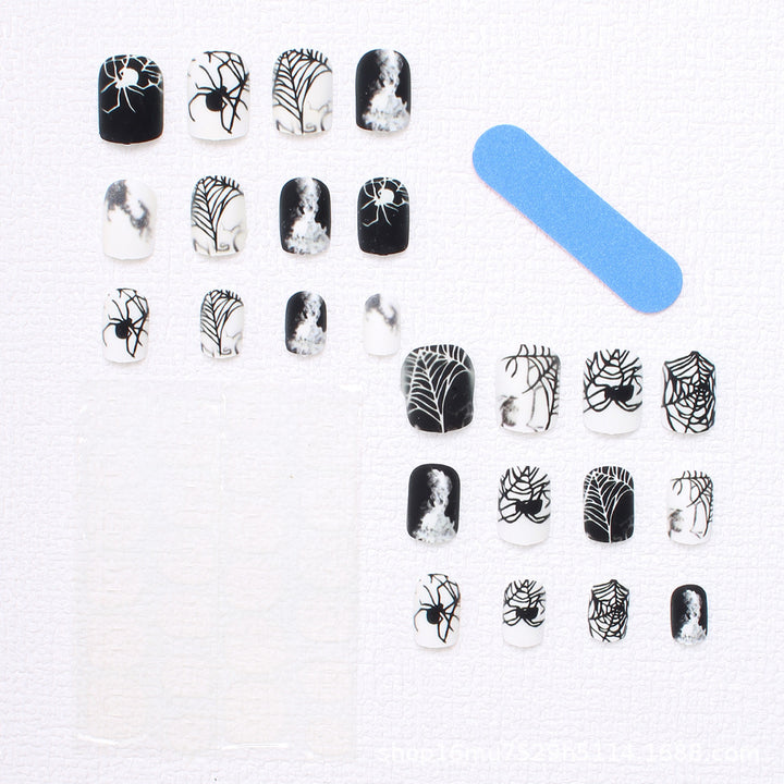 Spooky Spider-Themed Press-On Nails Kalsten