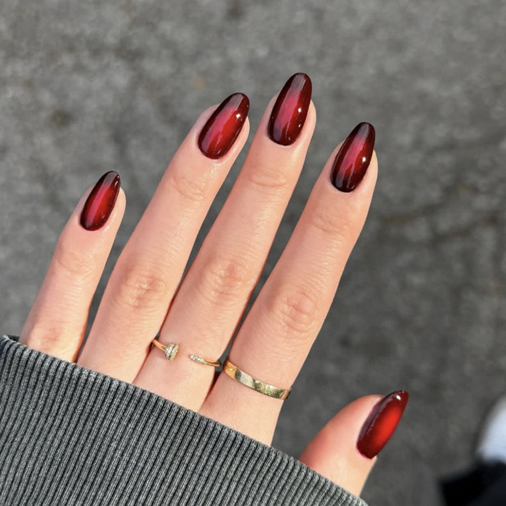 Glossy Ombre Stiletto Nail Art