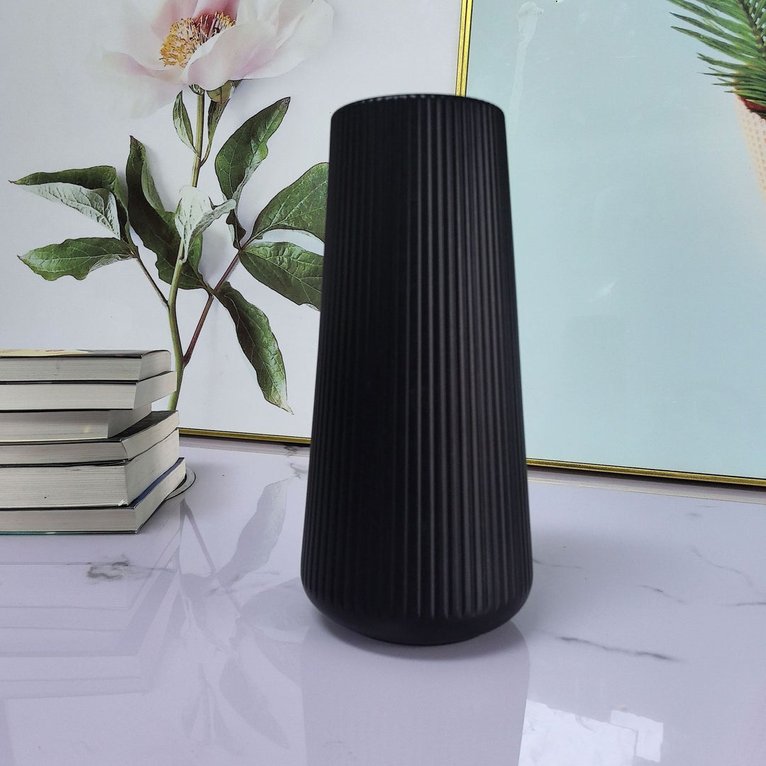 Textured Ribbed Decorative Vase Set Kalsten