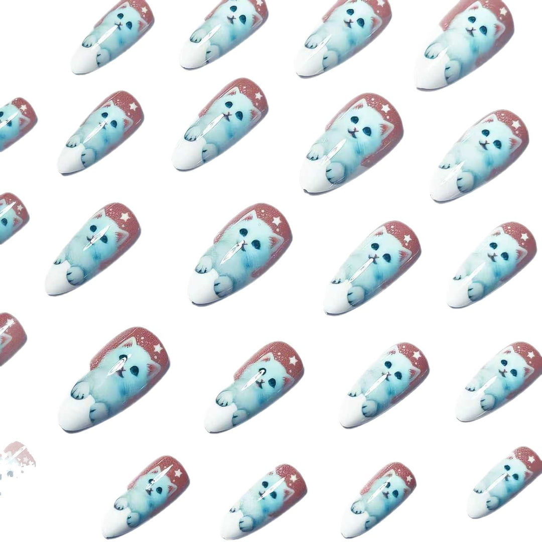 Playful Cat-Themed Nail Art Kalsten