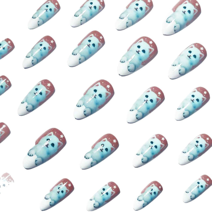 Playful Cat-Themed Nail Art Kalsten