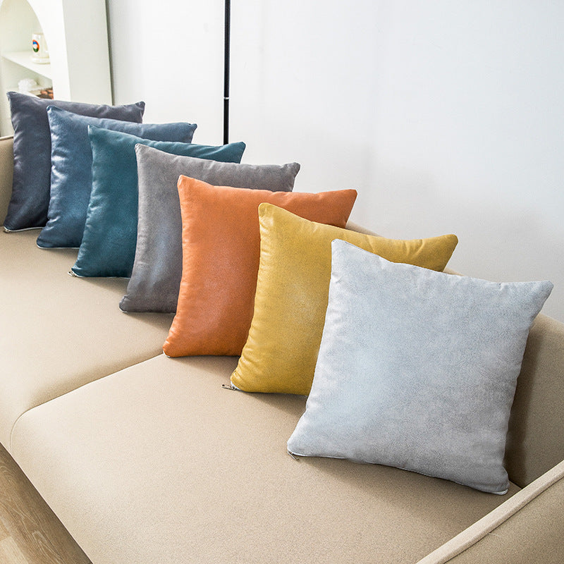 Square Textured Linen Cushion Cover With Hidden Zipper And Removable Insert Support