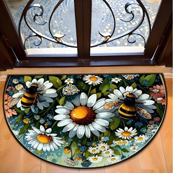 Stained Glass Sunflower Welcome Mat Kalsten