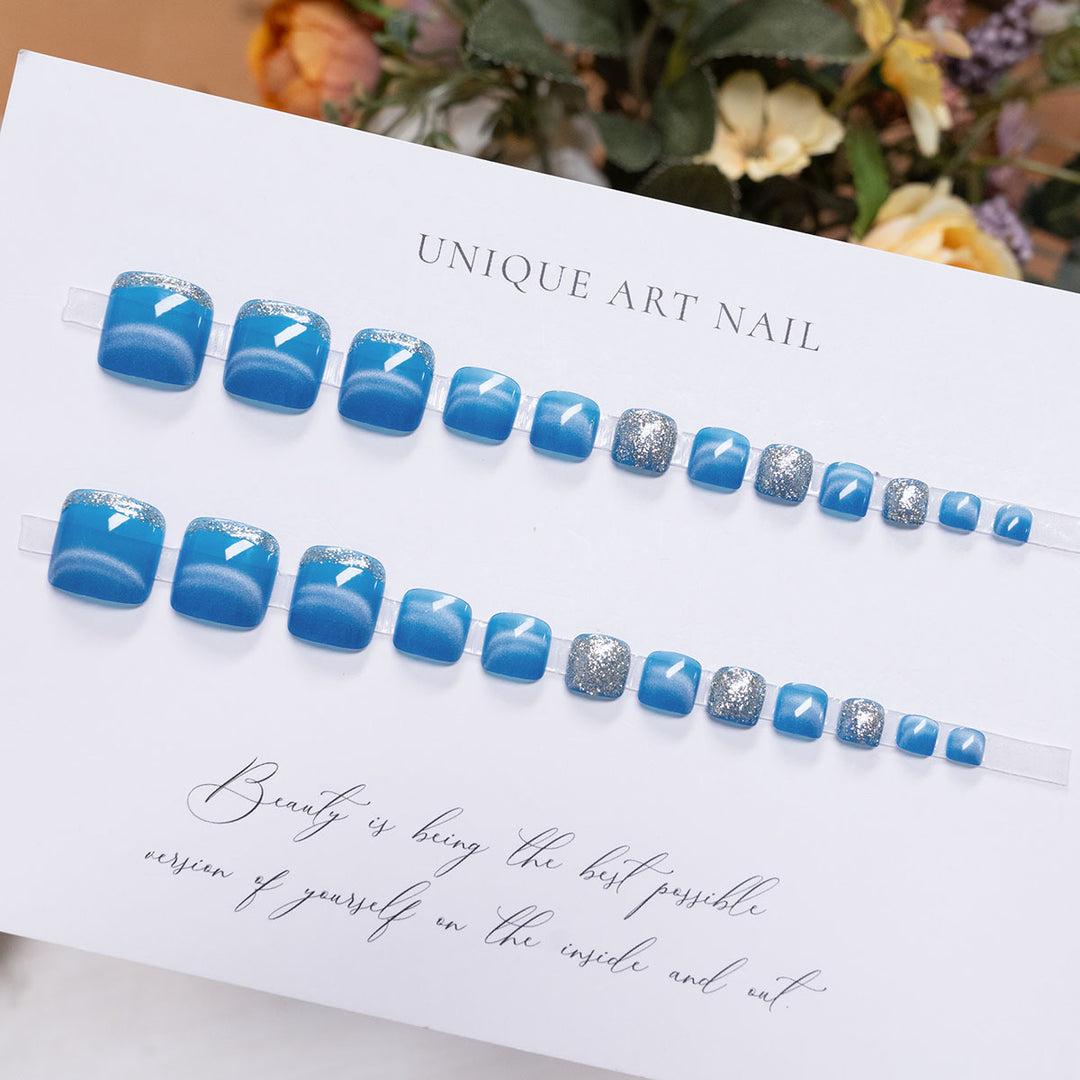 Glittering Toe Nail Art Set