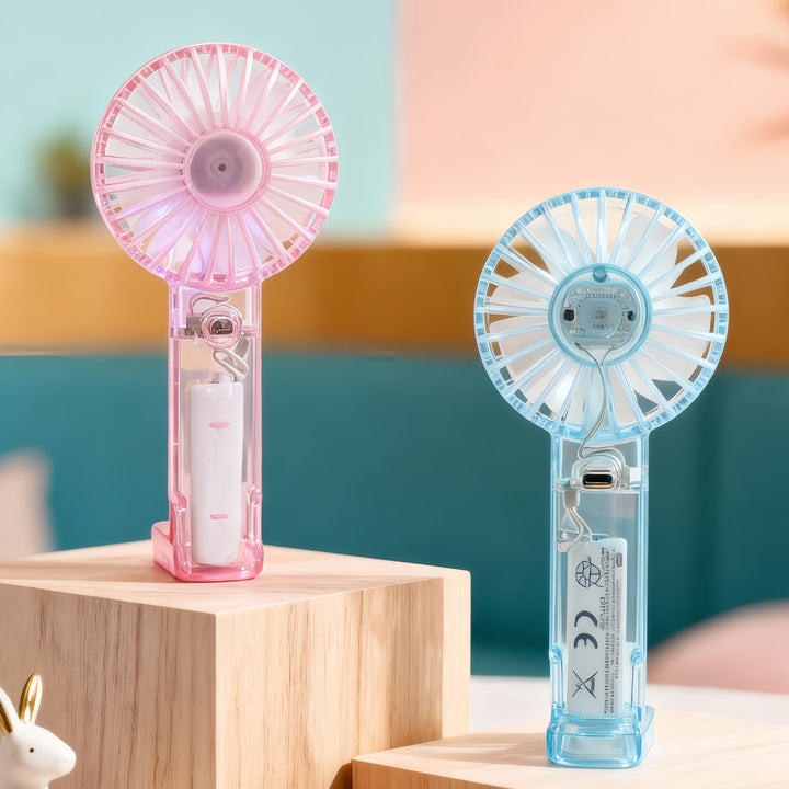 Portable USB table fan with multiple speed settings and LED lighting Kalsten