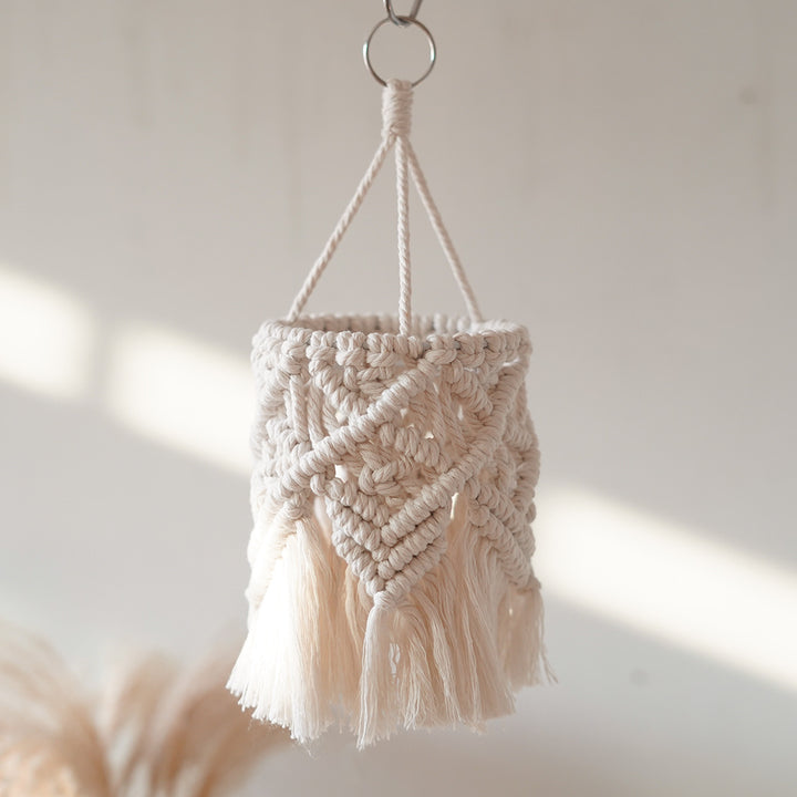 Textured Macramé Hanging Light Fixture Kalsten