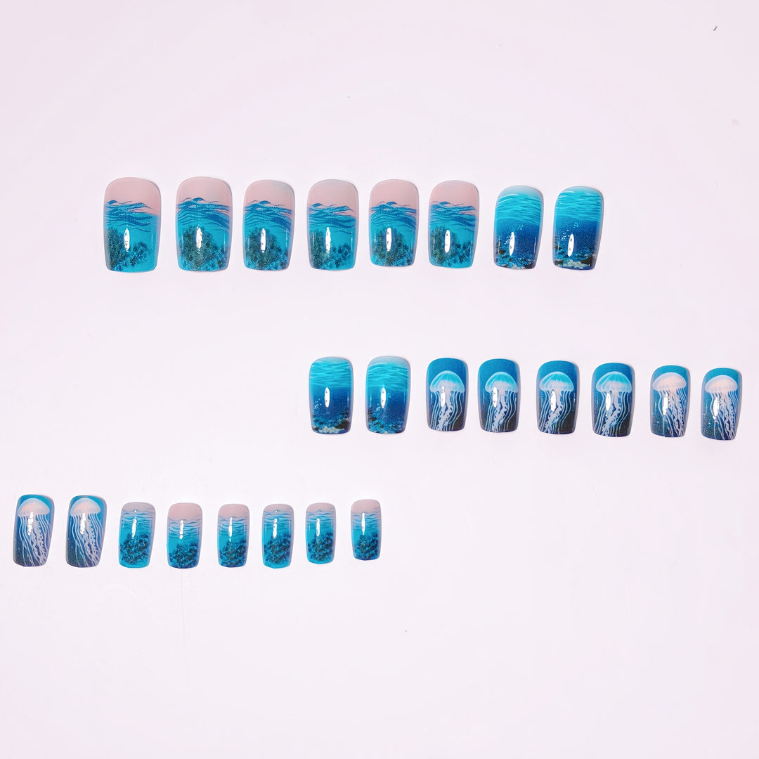 Underwater Jellyfish Nail Art Kalsten
