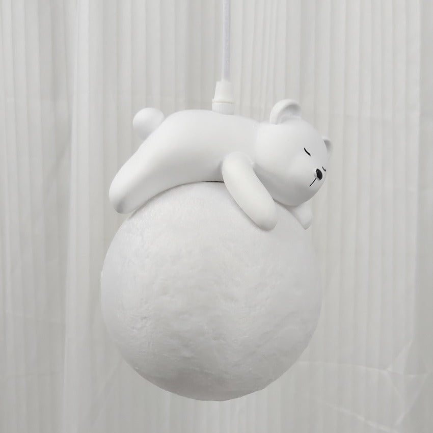 Hanging Moon and Rabbit Pendant Light