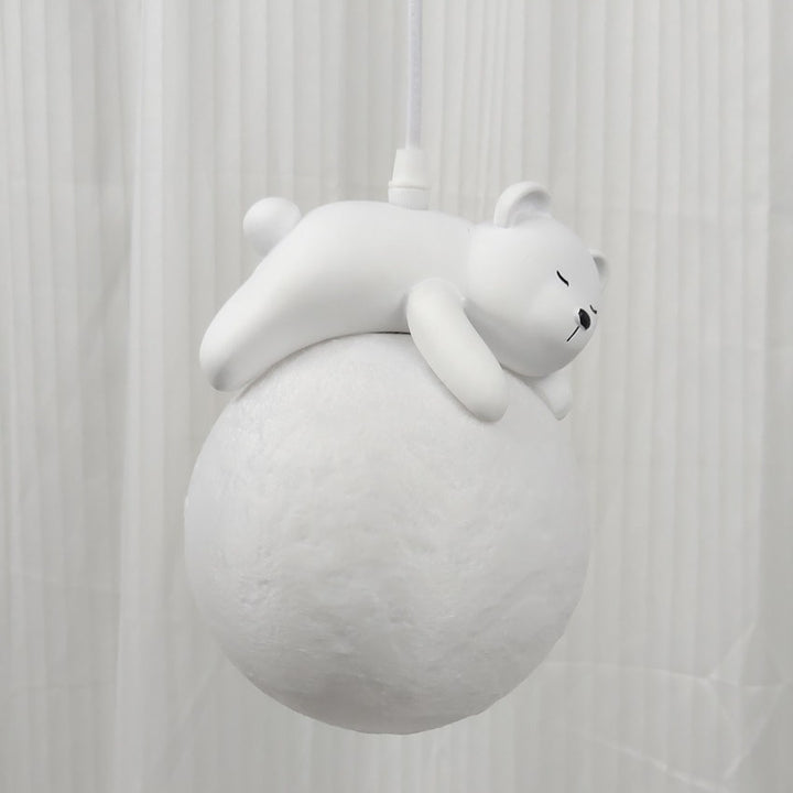 Hanging Moon and Rabbit Pendant Light