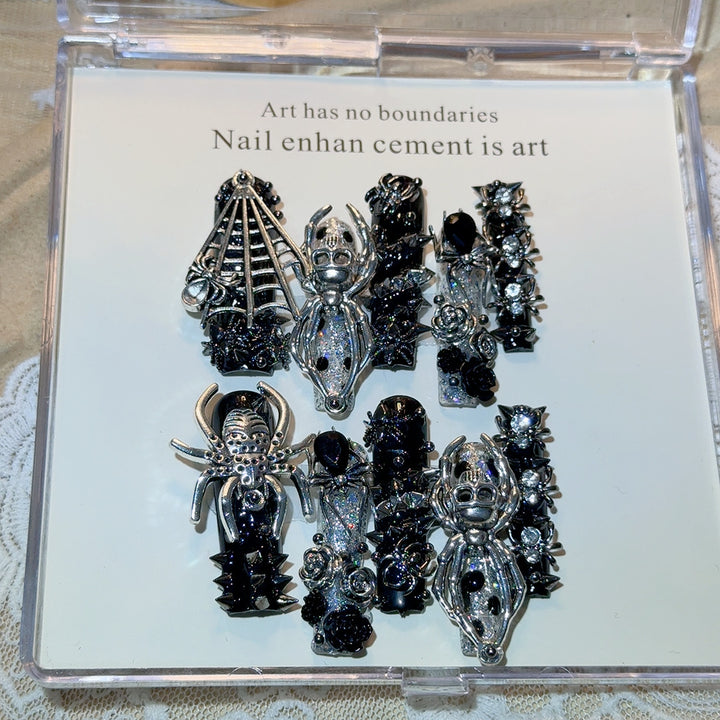 Gothic-Inspired Nail Art Decorations