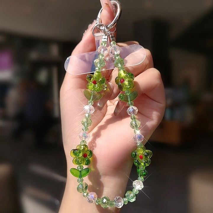 Floral Beaded Phone Lanyard Kalsten
