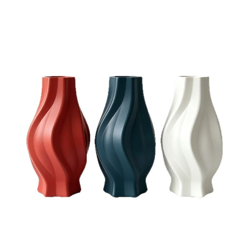 Wave-Designed Decorative Vase Kalsten