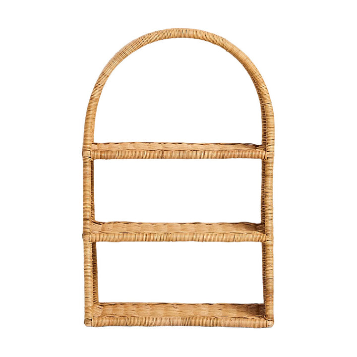 Handmade shelf made of woven rattan Kalsten